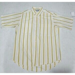 Vintage 90s Levi's Silver Label Shirt Men's Medium Short Sleeve Button Stripes